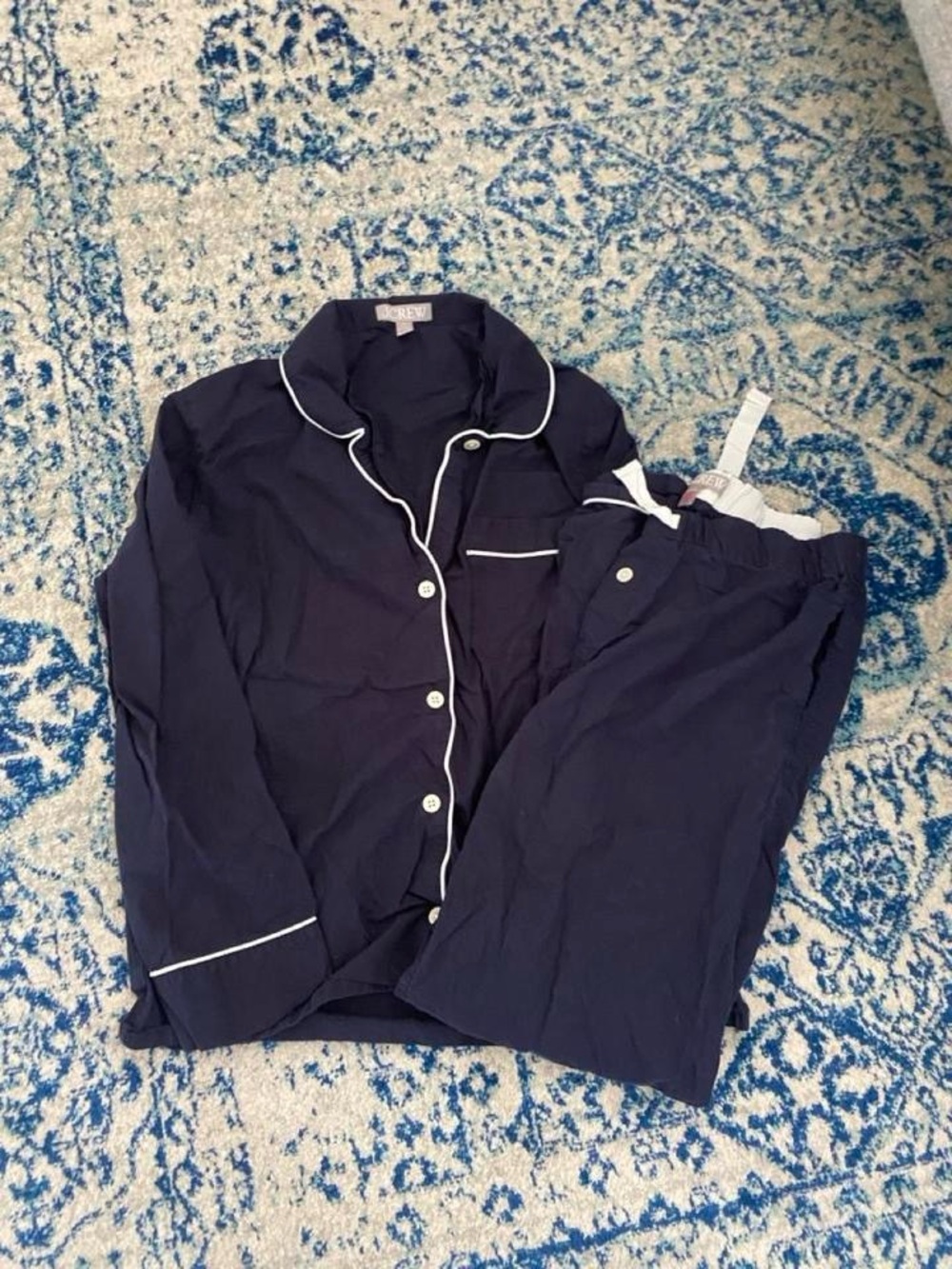 J. Crew Navy Pajama Pants and Top